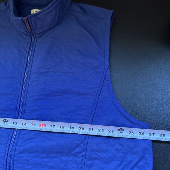 Blue Mountain Vest Women's 3X Blue Quilted Fleece Lined Pockets Cinched Waist - Picture 7 of 8